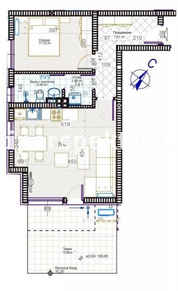 Te koop  1 slaapkamer Plovdiv , Christo Smirnenski , 84 m² | 80536105 - afbeelding [3]