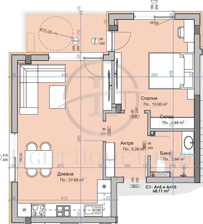 Till salu  1 sovrum region Plovdiv , Markovo , 77 kvm | 59989511 - bild [5]