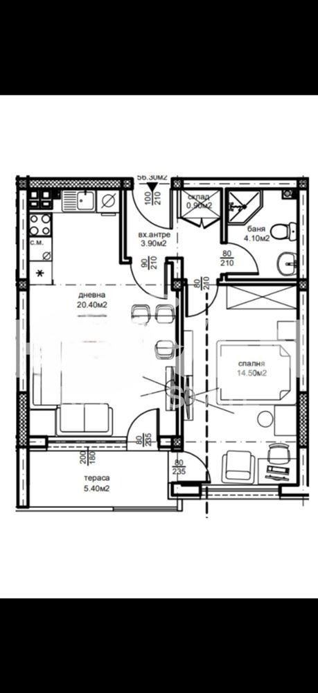 Zu verkaufen  1 Schlafzimmer Plowdiw , Juschen , 62 qm | 72444642 - Bild [3]