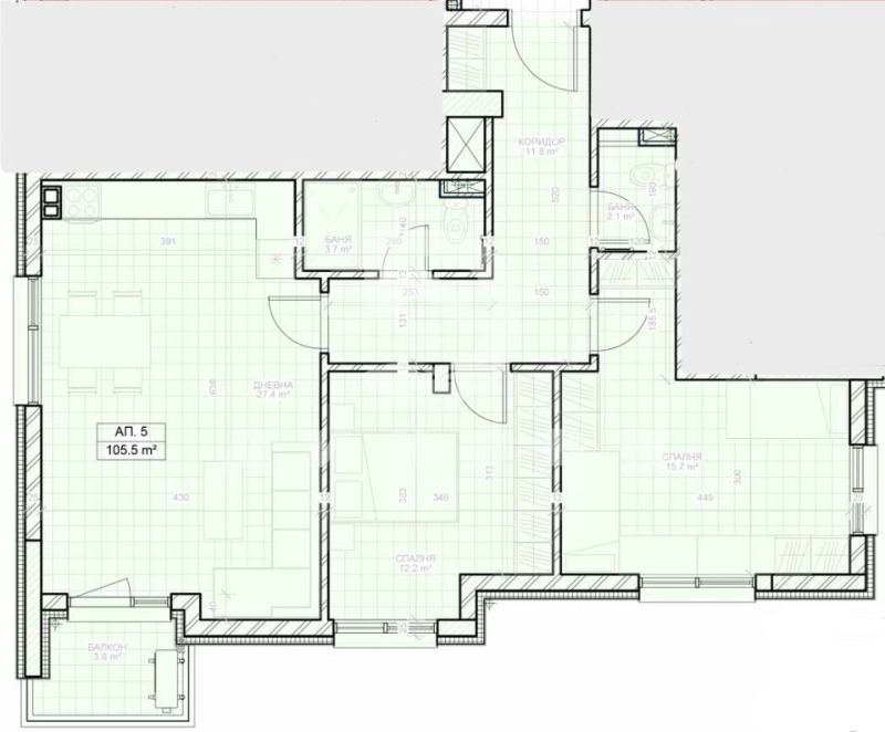 Till salu  2 sovrum Stara Zagora , Jeleznik - centar , 106 kvm | 93847270 - bild [3]