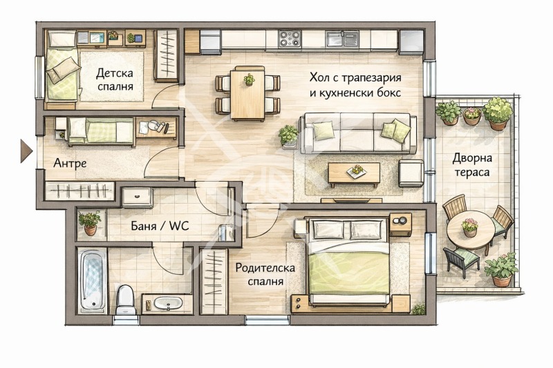 Продава 3-СТАЕН, гр. София, Манастирски ливади