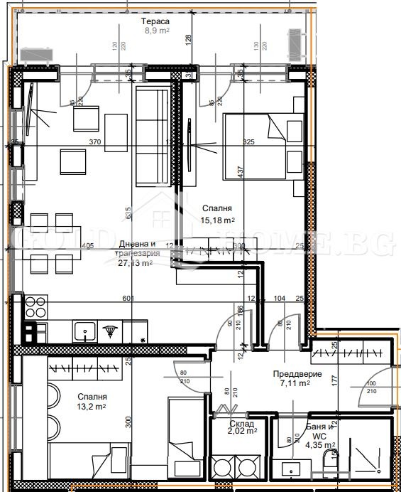 Na sprzedaż  2 sypialnie Plowdiw , Ostromila , 102 mkw | 84877580 - obraz [6]