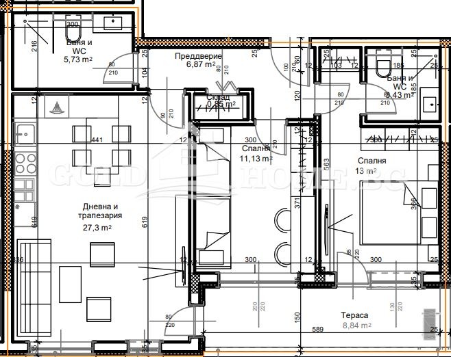 Na sprzedaż  2 sypialnie Plowdiw , Ostromila , 102 mkw | 84877580 - obraz [2]