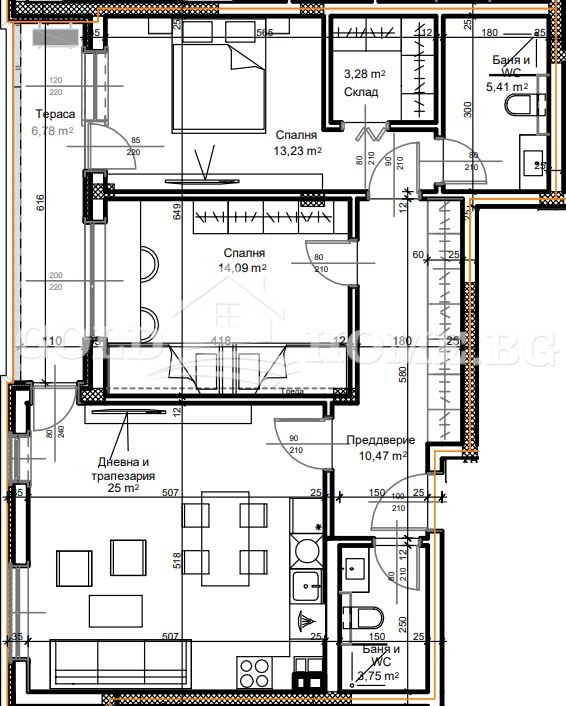 Na sprzedaż  2 sypialnie Plowdiw , Ostromila , 102 mkw | 84877580 - obraz [7]