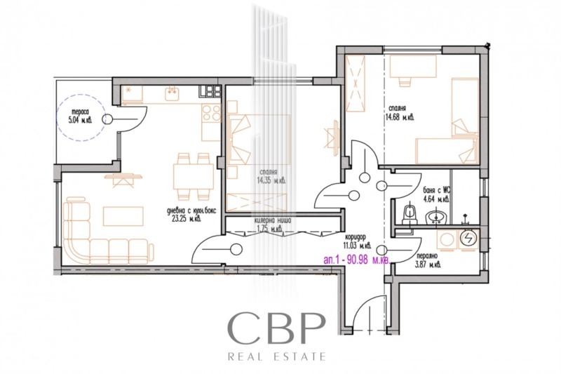 Продава 3-СТАЕН, гр. Варна, м-т Долна Трака, снимка 1 - Aпартаменти - 48677641