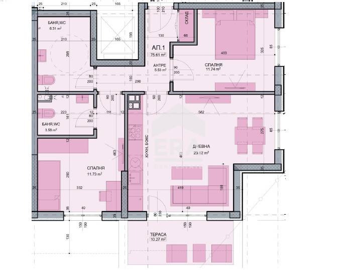 Te koop  1 slaapkamer Sofia , Orlandovtsi , 88 m² | 41706396 - afbeelding [2]