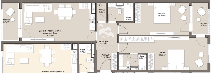 Till salu  2 sovrum Sofia , Ljulin 5 , 131 kvm | 32806060 - bild [2]