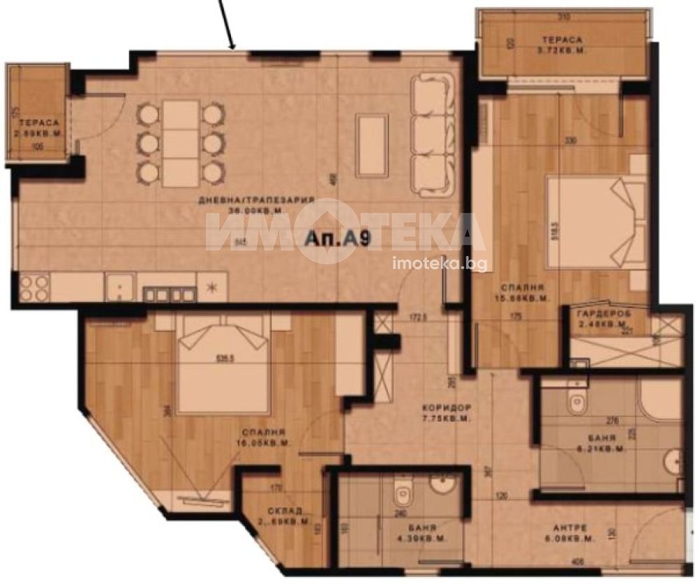 Продава 3-СТАЕН, гр. София, Младост 1, снимка 8 - Апартаменти - 54868143