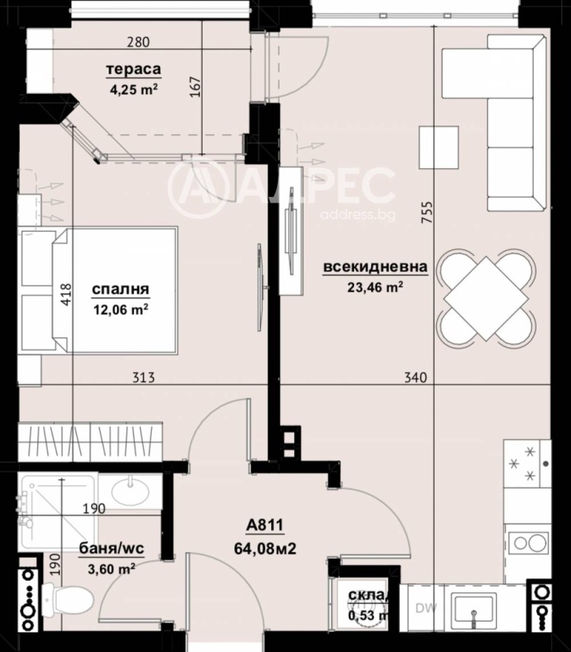 Продава 2-СТАЕН, гр. Бургас, област Бургас, снимка 3 - Апартаменти - 52810378