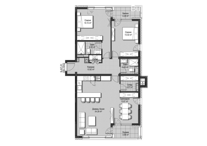 Myytävänä  2 makuuhuonetta Sofia , Vitoša , 122 neliömetriä | 49965921 - kuva [11]