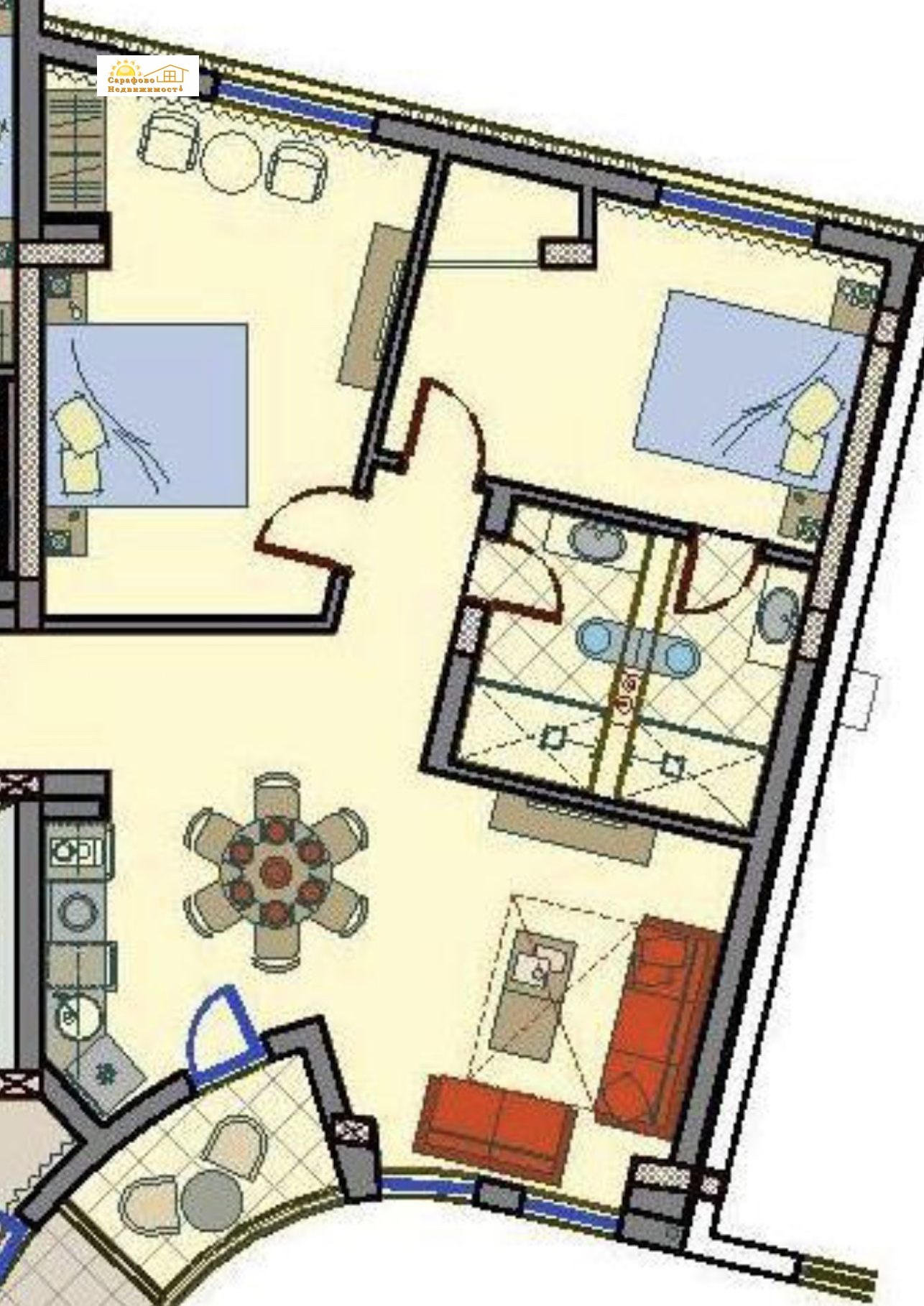 Продава 3-СТАЕН, гр. Бургас, Сарафово, снимка 3 - Апартаменти - 53813190