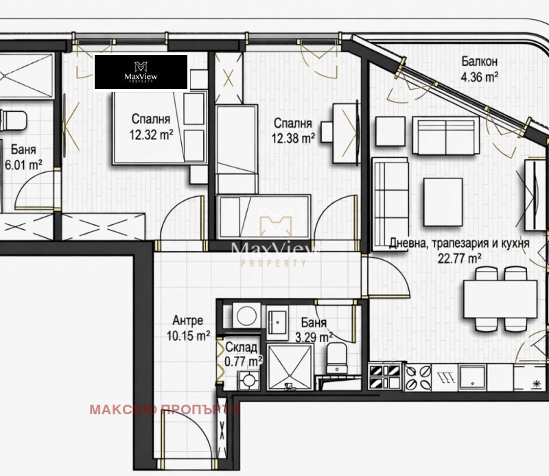 Продава 3-СТАЕН, гр. София, Витоша