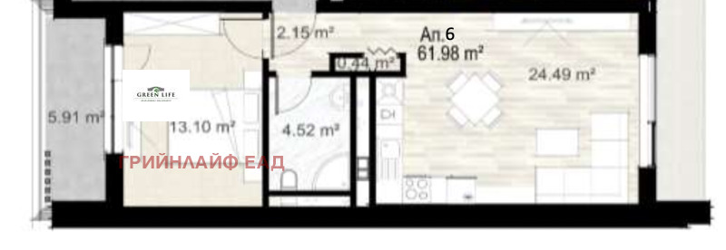 Продава 2-СТАЕН, гр. София, Зона Б-5, снимка 5 - Aпартаменти - 49202525