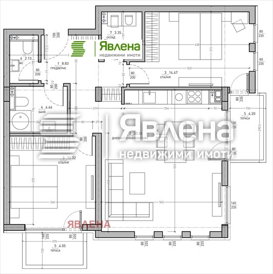 In vendita  2 camere da letto Sofia , Malinova dolina , 120 mq | 39244078 - Immagine [3]