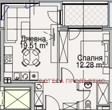 Продава 2-СТАЕН, гр. София, м-т Гърдова глава, снимка 2 - Апартаменти - 52573931