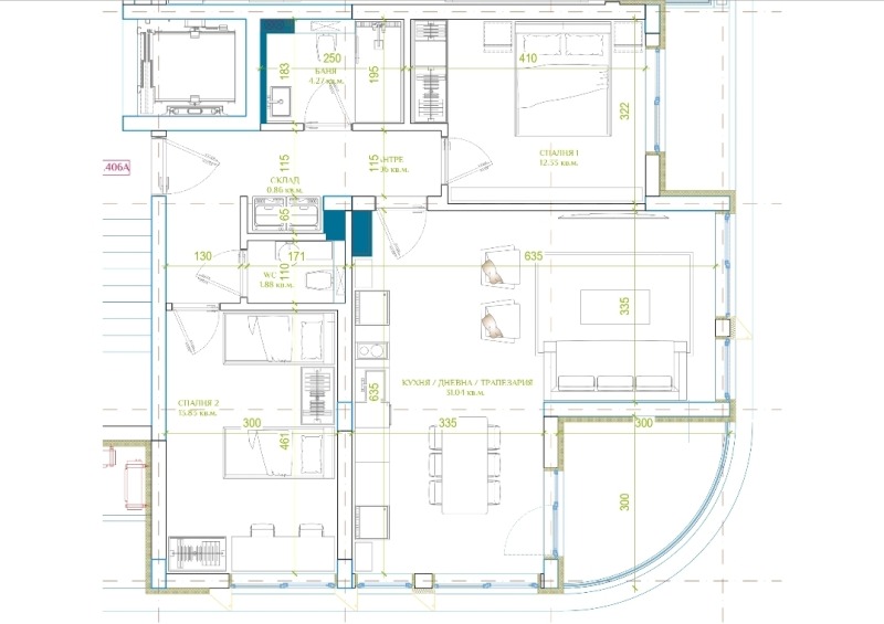 Продава 3-СТАЕН, гр. Бургас, област Бургас, снимка 3 - Апартаменти - 52293551