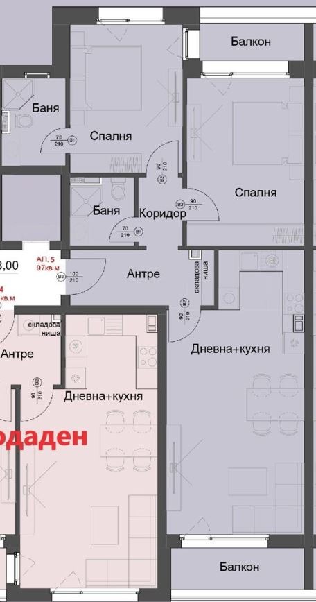 Продава 3-СТАЕН, гр. София, Кръстова вада, снимка 5 - Aпартаменти - 48674546