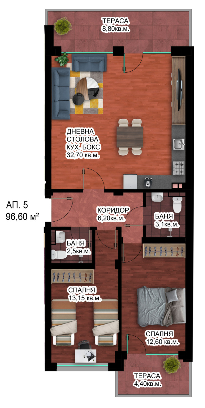 Продава 3-СТАЕН, гр. Пловдив, Христо Смирненски, снимка 8 - Aпартаменти - 49054057