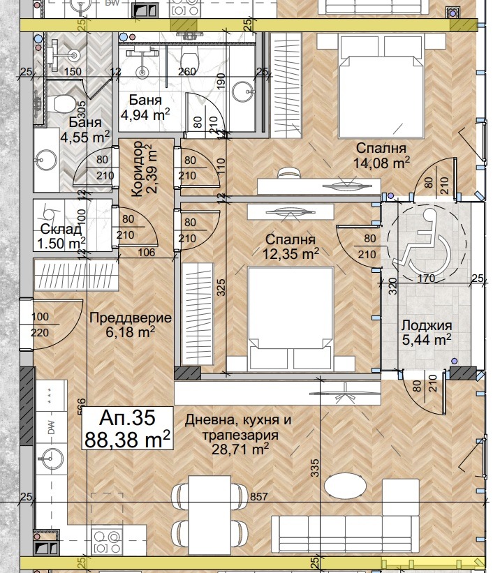 Продава 3-СТАЕН, гр. София, Люлин 2, снимка 3 - Апартаменти - 54133776