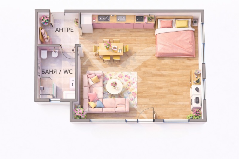 Продава 1-СТАЕН в град София, Малинова долина - 40 кв.м / 54 999 € » 107 568.69 лв., ЕКС НВД ООД