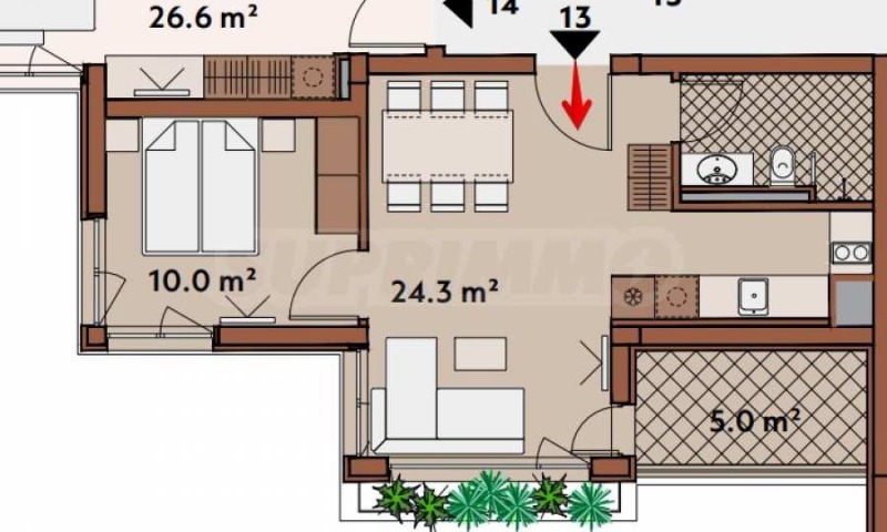 Продаја  1 спаваћа соба регион Бургас , Созопол , 60 м2 | 49353639 - слика [2]