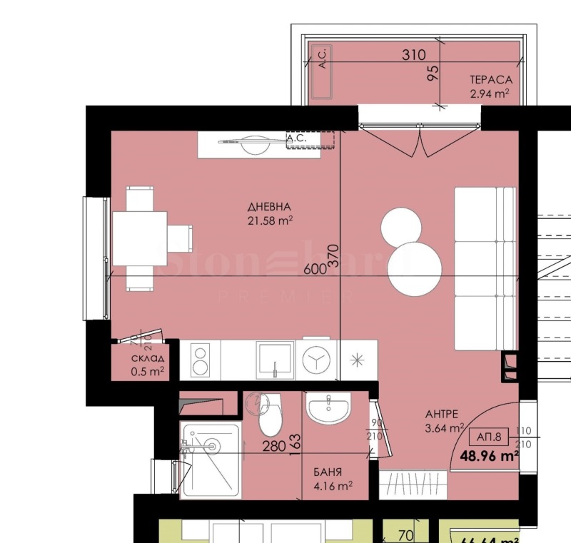 Продава 1-СТАЕН, гр. Созопол, област Бургас, снимка 2 - Апартаменти - 53107671