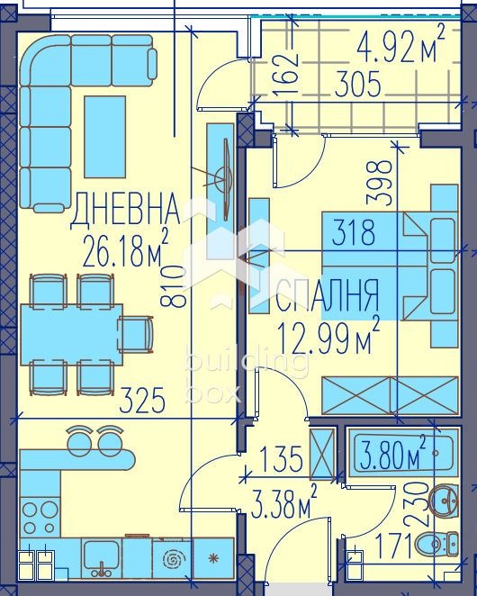 Προς πώληση  1 υπνοδωμάτιο Πλοβδηβ , Τρακηια , 72 τ.μ | 38451855 - εικόνα [4]