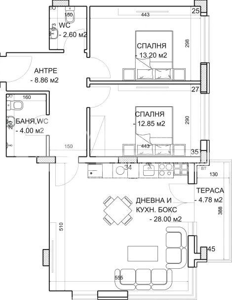 Продаја  2 спаваће собе Пловдив , Младежки Халм , 98 м2 | 49811201 - слика [2]