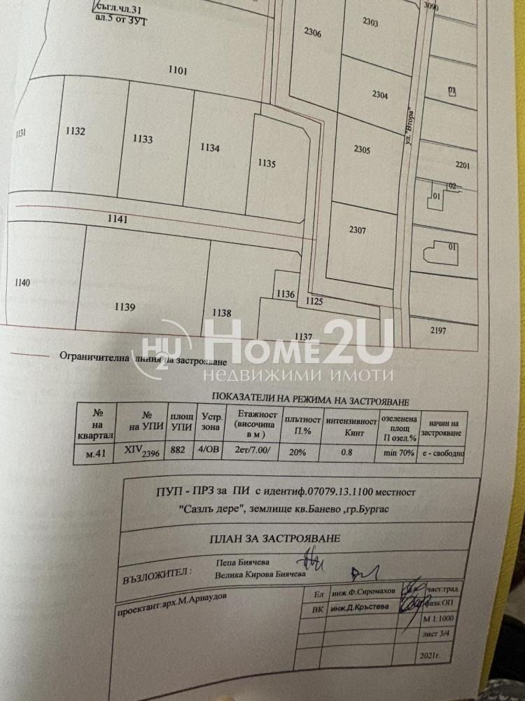 Продава ПАРЦЕЛ, гр. Бургас, Банево, снимка 2 - Парцели - 55323540