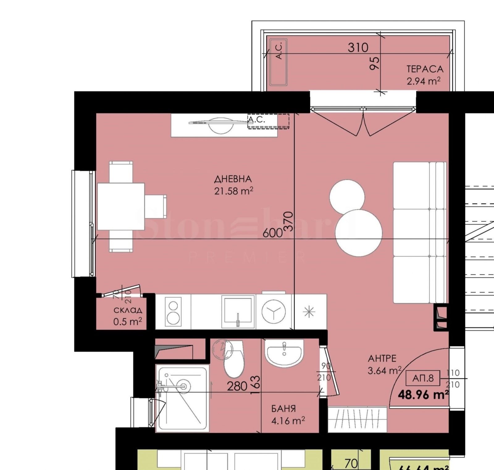 Продава 1-СТАЕН, гр. Созопол, област Бургас, снимка 2 - Апартаменти - 53107671