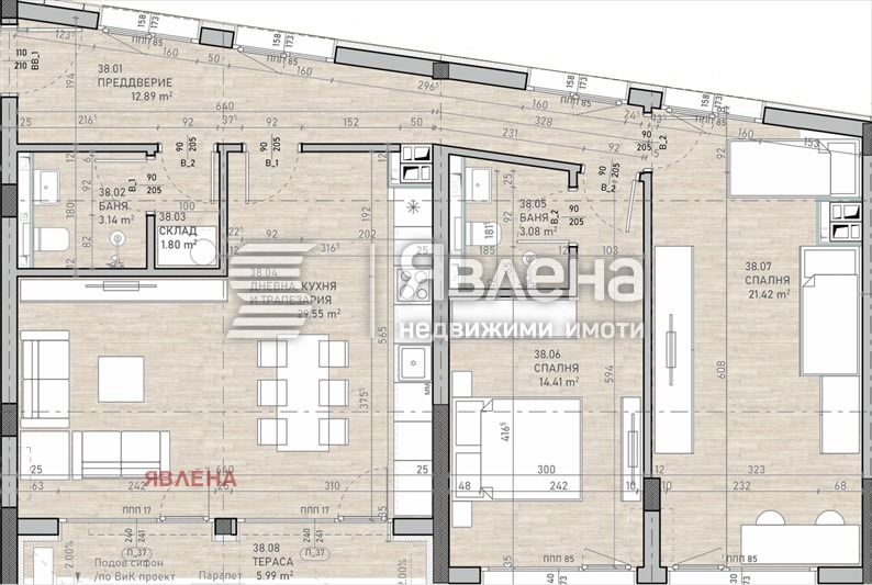 Продава 3-СТАЕН, гр. София, Сухата река, снимка 2 - Aпартаменти - 48789769