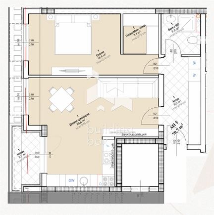 Satılık  1 yatak odası Plovdiv , Ostromila , 80 metrekare | 88545749 - görüntü [4]