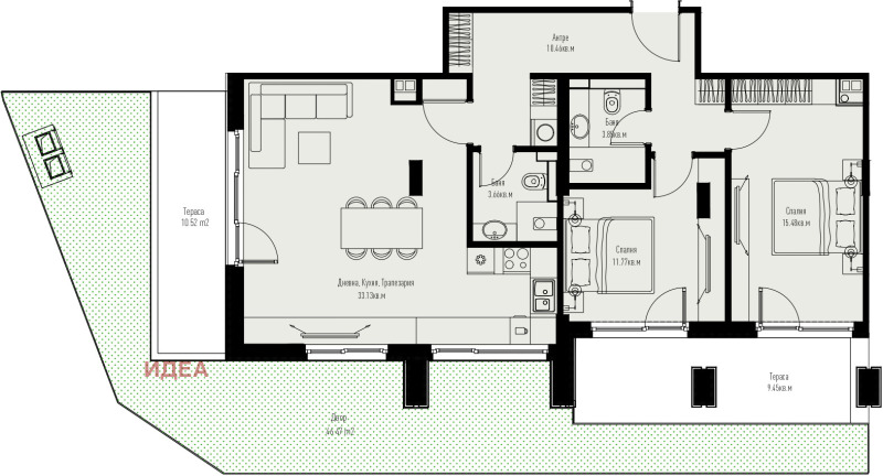 Продава 3-СТАЕН, гр. София, Манастирски ливади, снимка 3 - Апартаменти - 52167026