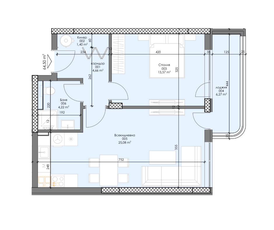 Продава 2-СТАЕН, гр. София, Зона Б-5, снимка 5 - Апартаменти - 54279109