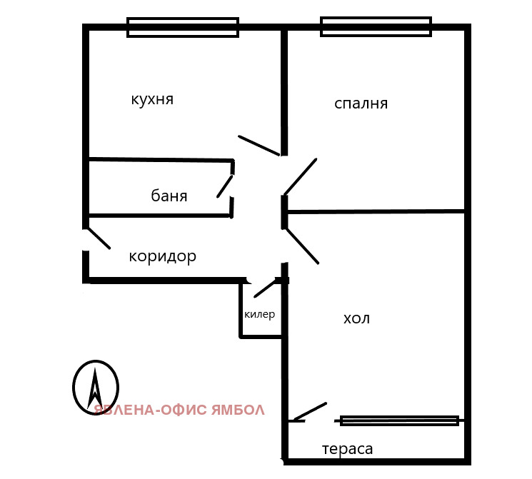 Продава  2-стаен град Ямбол , Златен рог , 58 кв.м | 57597668 - изображение [6]