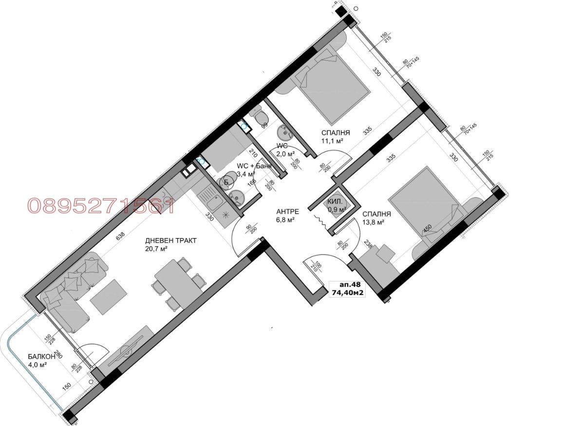 Продава 3-СТАЕН, гр. Варна, Владислав Варненчик 1, снимка 7 - Апартаменти - 54715825