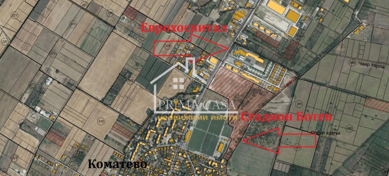 Продава ПАРЦЕЛ, гр. Пловдив, Коматевско шосе