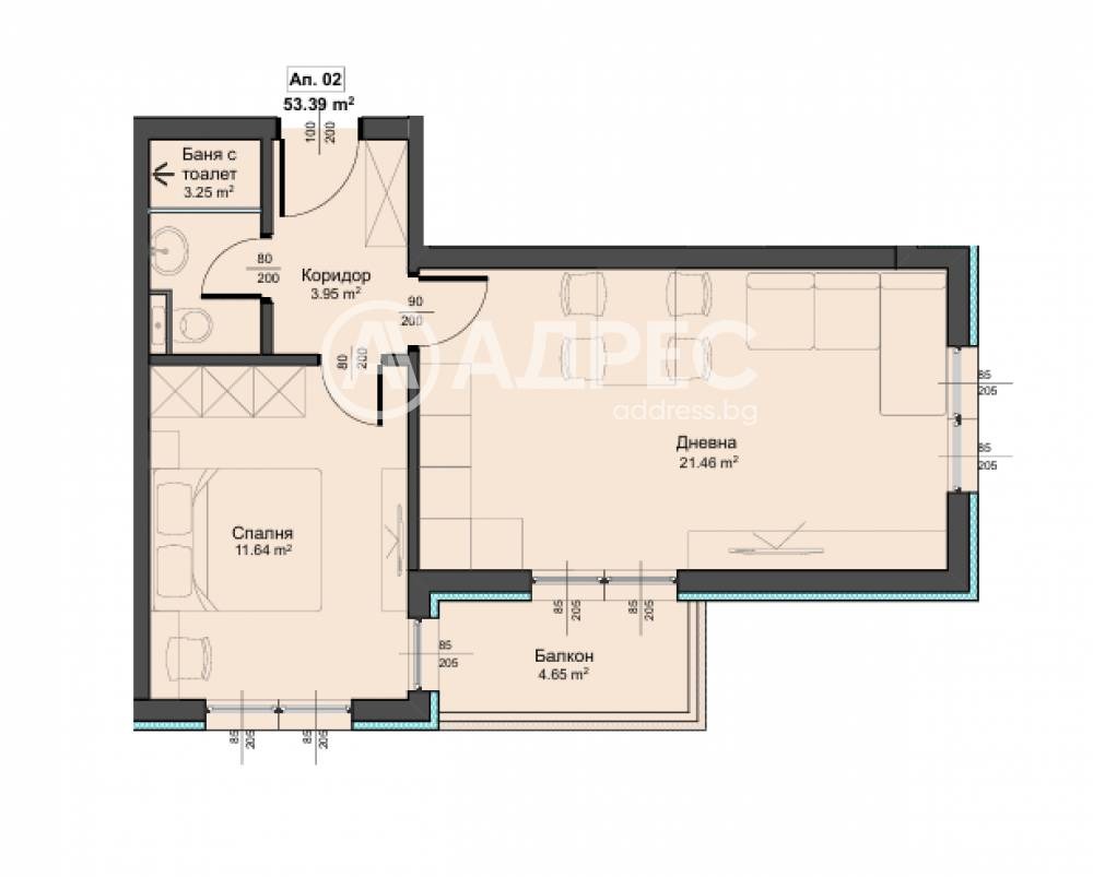 Продава 2-СТАЕН, гр. Варна, Аспарухово, снимка 2 - Апартаменти - 55098581