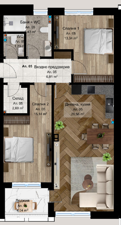 En venta  2 dormitorios Stara Zagora , Ayazmoto , 117 metros cuadrados | 12139426 - imagen [2]