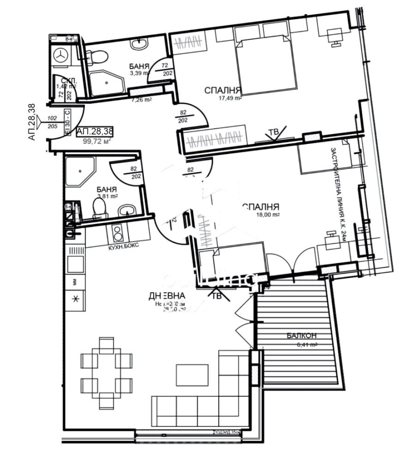 Продава 3-СТАЕН, гр. София, Център, снимка 9 - Апартаменти - 53341636