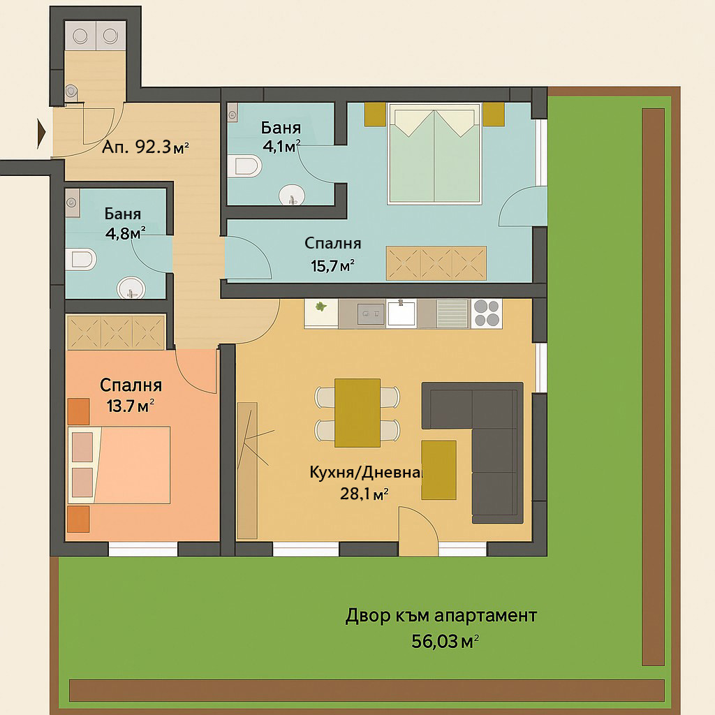 Продава 3-СТАЕН, гр. София, Лагера, снимка 6 - Апартаменти - 50867067