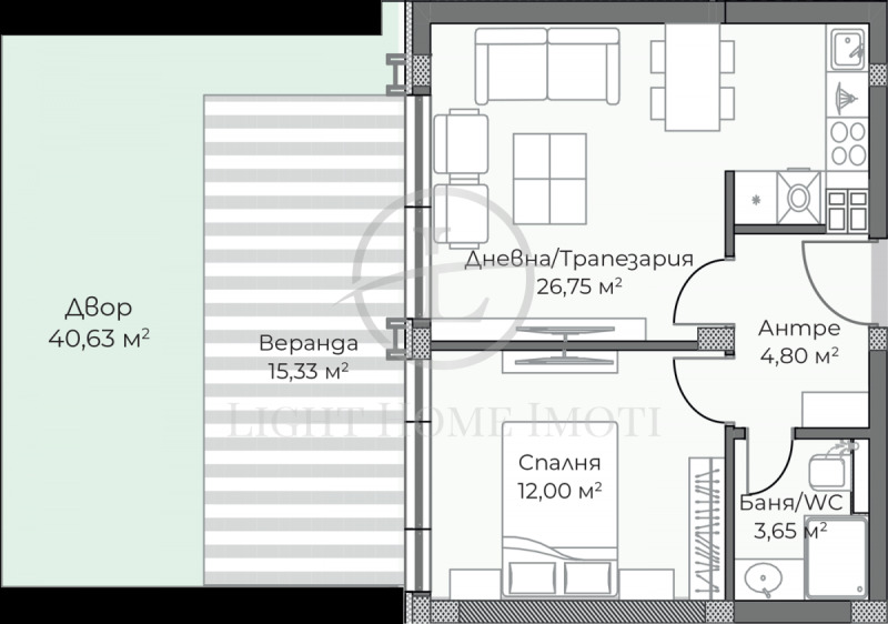 Myytävänä  1 makuuhuone Plovdiv , Hristo Smirnenski , 97 neliömetriä | 17775139 - kuva [6]