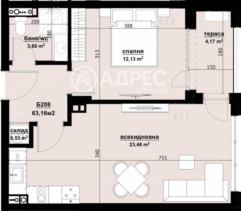 Продава 2-СТАЕН, гр. Бургас, област Бургас, снимка 4 - Апартаменти - 52523596