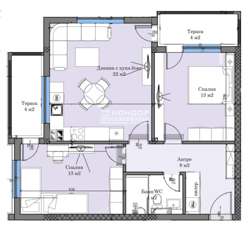 Till salu  2 sovrum Plovdiv , Karsjijaka , 92 kvm | 82792389 - bild [4]