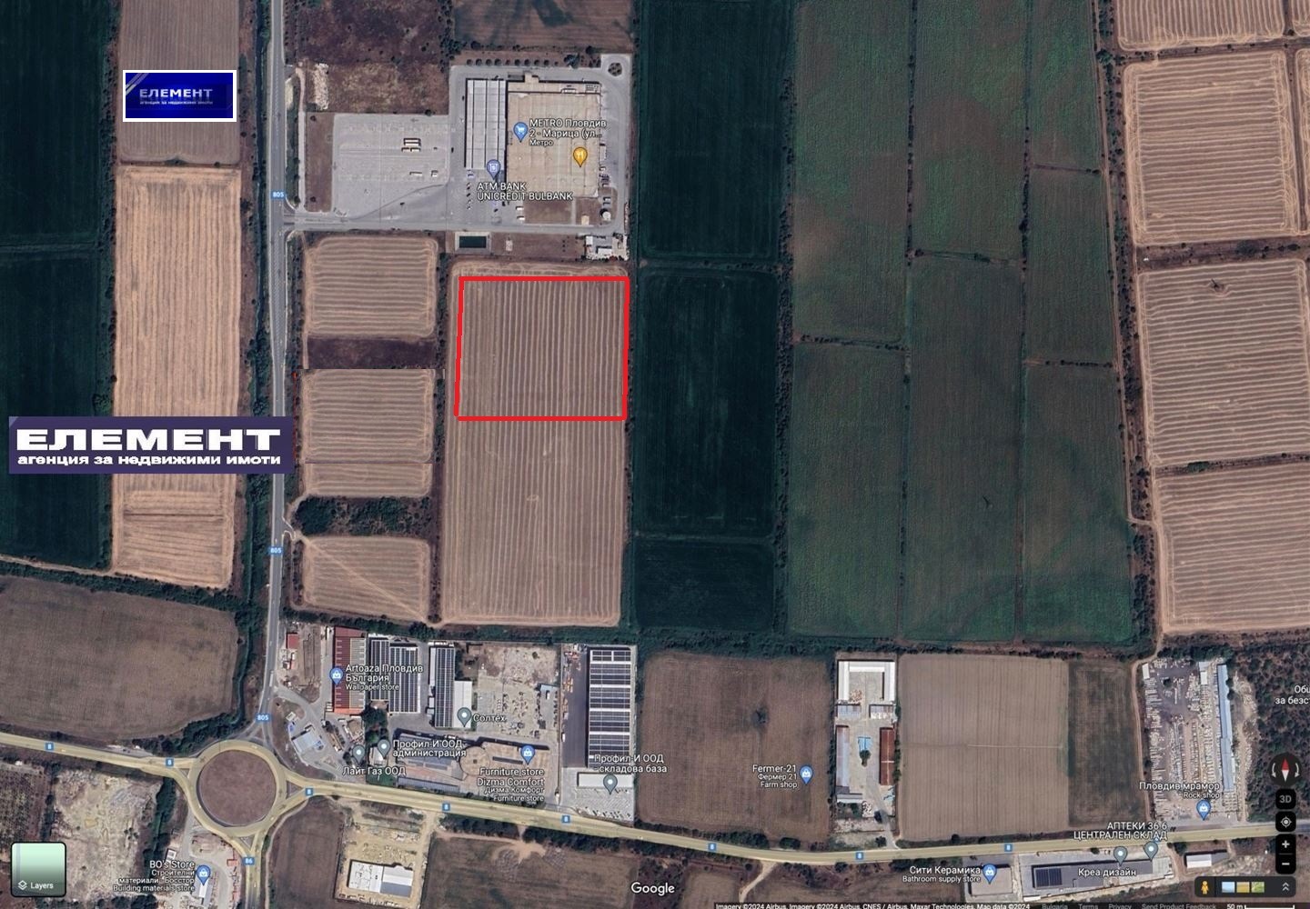 Продава ПАРЦЕЛ, гр. Пловдив, Индустриална зона - Север