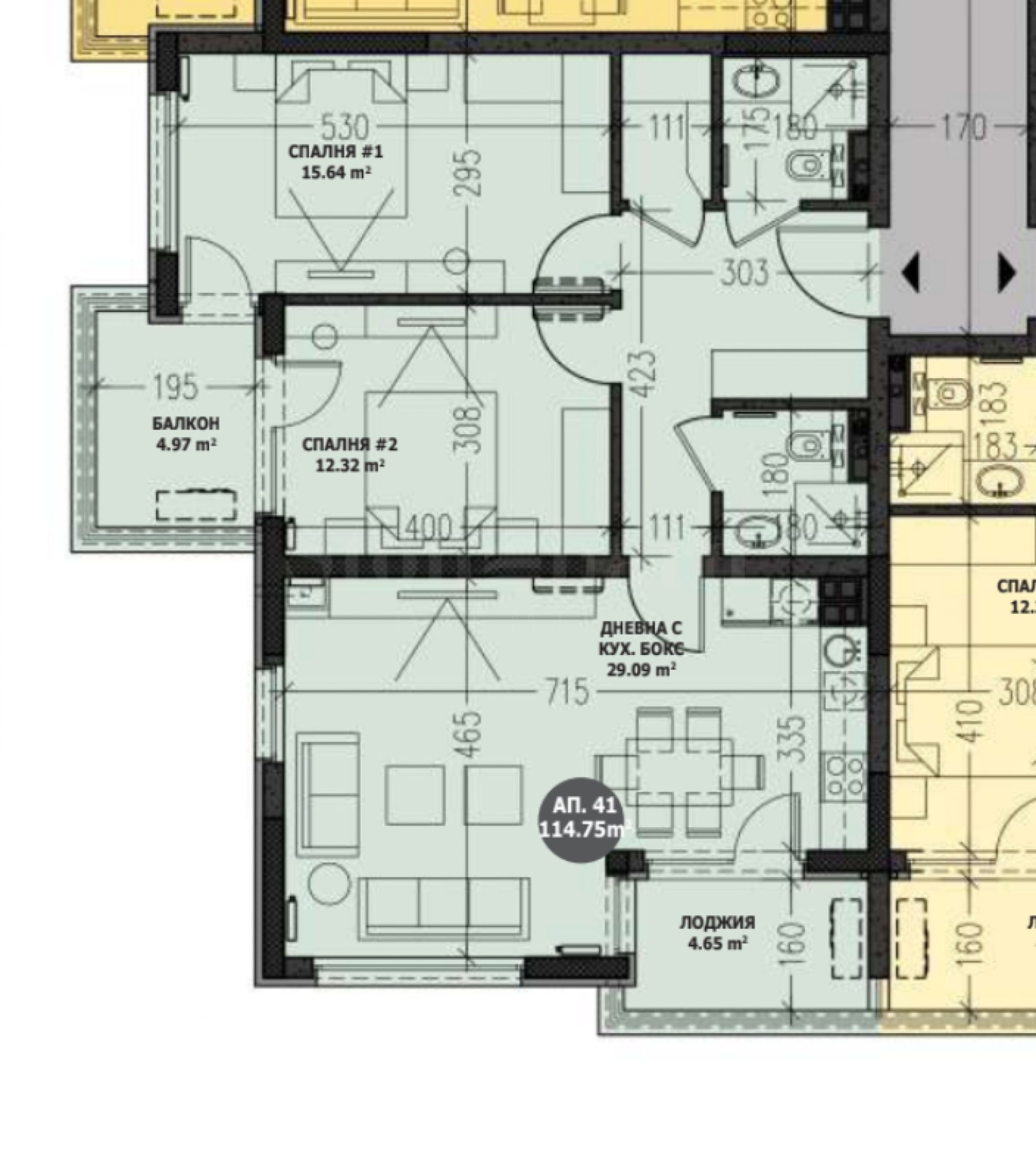 Продава 3-СТАЕН, гр. София, Малинова долина, снимка 2 - Апартаменти - 54702295
