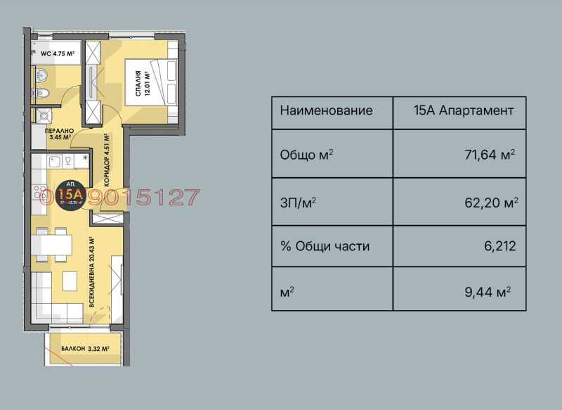 Продается  1 спальня Плевен , Дружба 1 , 72 кв.м | 64990602 - изображение [4]