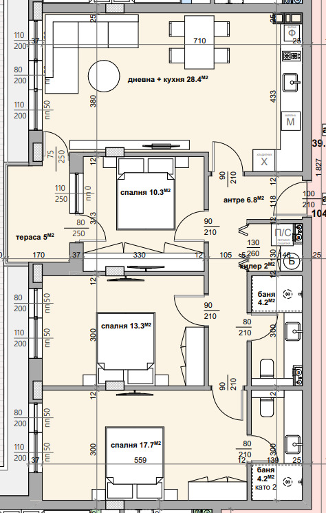 Продава  4-стаен град Стара Загора , Железник - център , 124 кв.м | 55663761 - изображение [2]