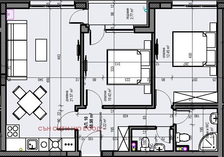 Продава 3-СТАЕН, гр. София, Манастирски ливади, снимка 11 - Aпартаменти - 48947198