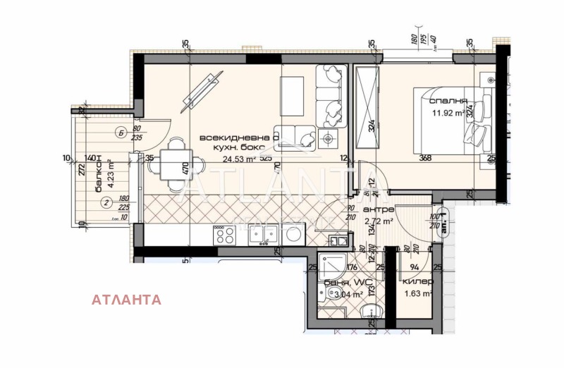 Продаја  1 спаваћа соба Варна , Младост 2 , 68 м2 | 40639406 - слика [7]